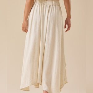 Jules Linen Maxi Skirt in Oatmeal